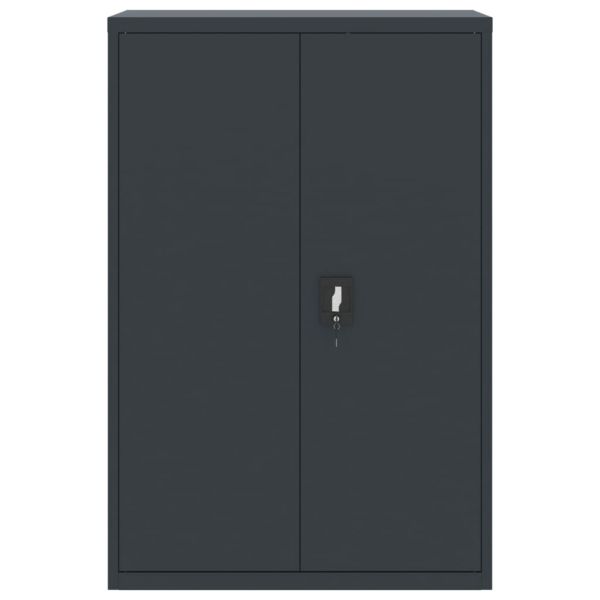 Шкаф за папки антрацит 90x40x180 см стомана