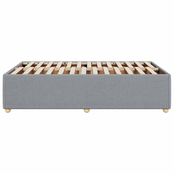 Рамка за легло без матрак, светлосива, 120x200 см, плат