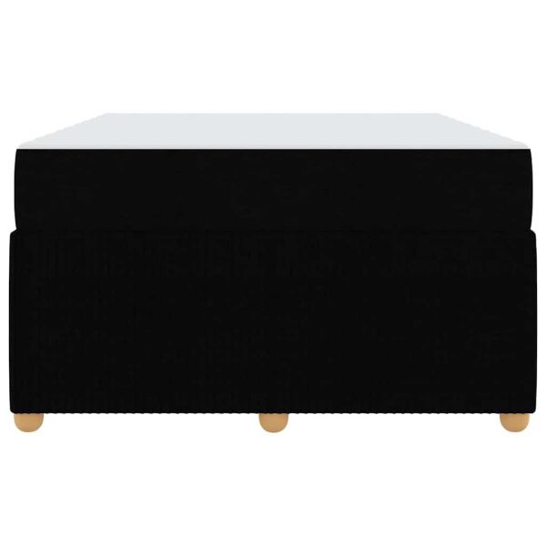 Рамка за легло с матрак Черно 120 x 200 cm текстил