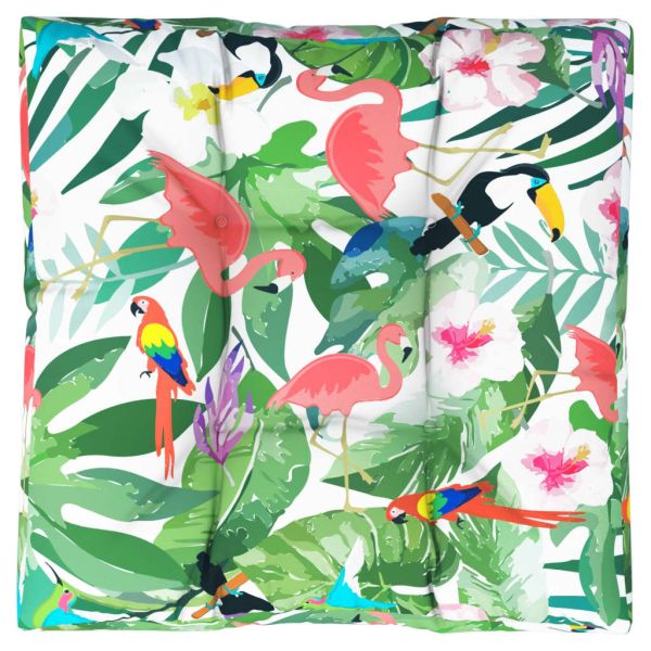 Палетна възглавница, многоцветна, 70x70x12 см, текстил