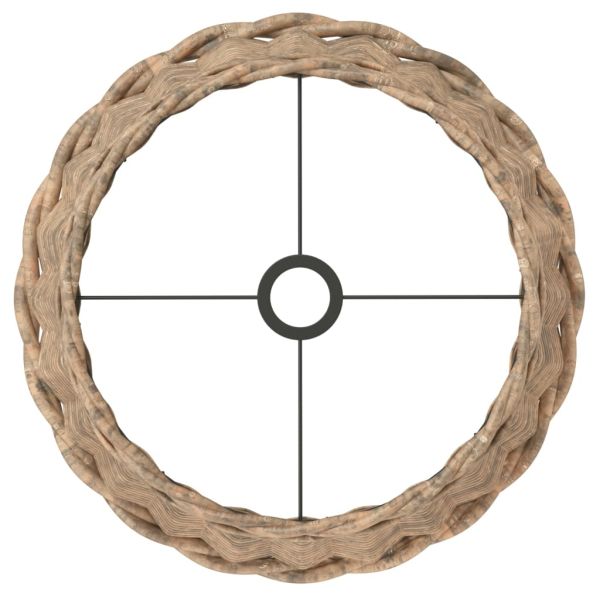 Абажур за таванна лампа кафяв Ø45x28 см ракита