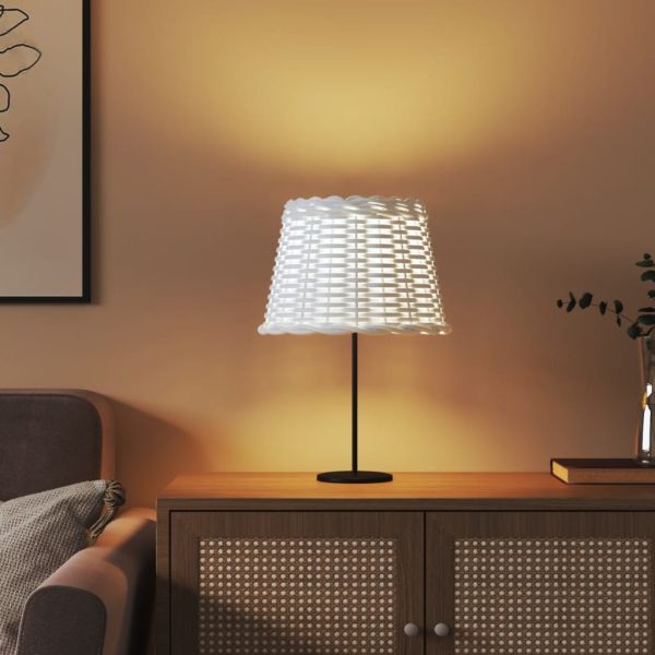 Абажур за лампа бял Ø30x20 см ракита