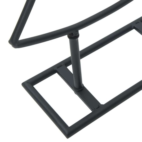 Метално коледно дърво с поставка Черно 180 cm Стомана