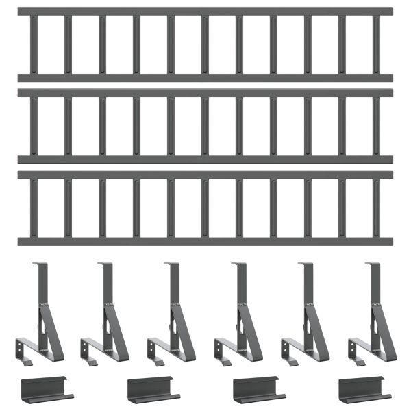 Снегозадържател за покрив Антрацит 300 x 29,5 x 34,5 см Стомана