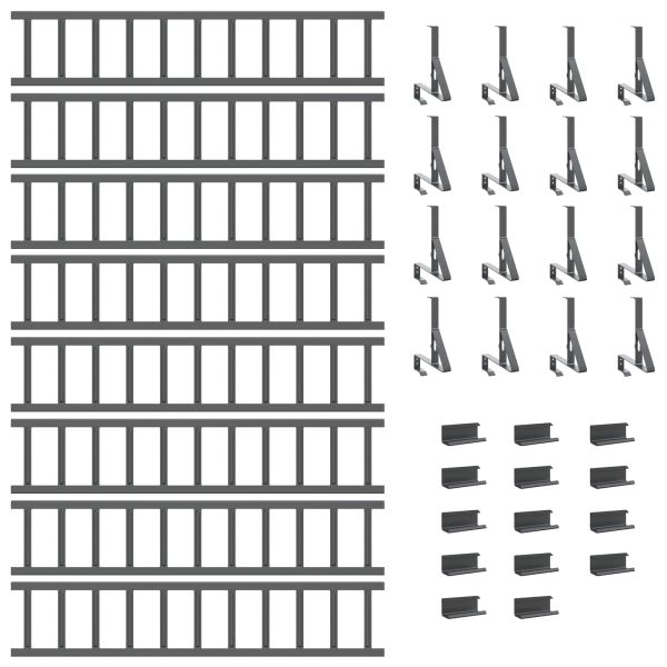 Снегозадържател за покрив Антрацит 800 x 29,5 x 34,5 см Стомана