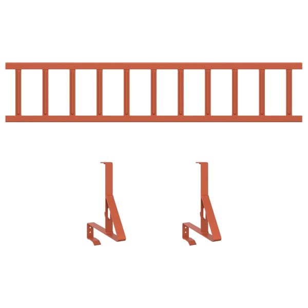 Снегозадържател за покрив Червено 100 x 29,5 x 34,5 см Стомана