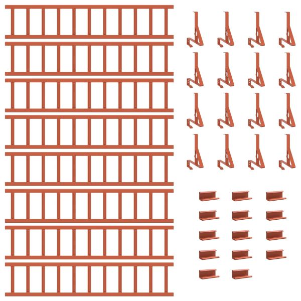 Снегозадържател за покрив Червено 800 x 29,5 x 34,5 см Стомана