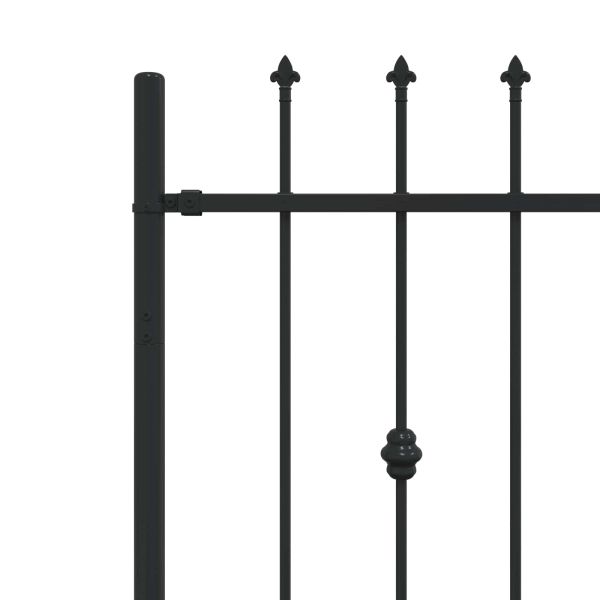 Шипова ограда Черно 200 x 130 см Прахово боядисана стомана