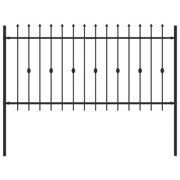 Шипова ограда Черно 200 x 150 cm Прахово боядисана стомана