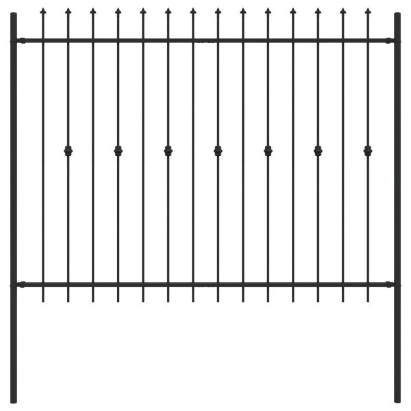 Шипова ограда Черно 200 x 200 cm Прахово боядисана стомана