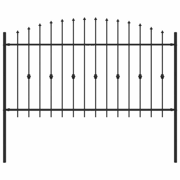 Шипова ограда Черно 200 x 150 cm Прахово боядисана стомана