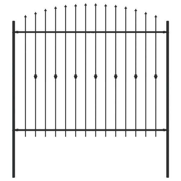 Шипова ограда Черно 200 x 200 cm Прахово боядисана стомана