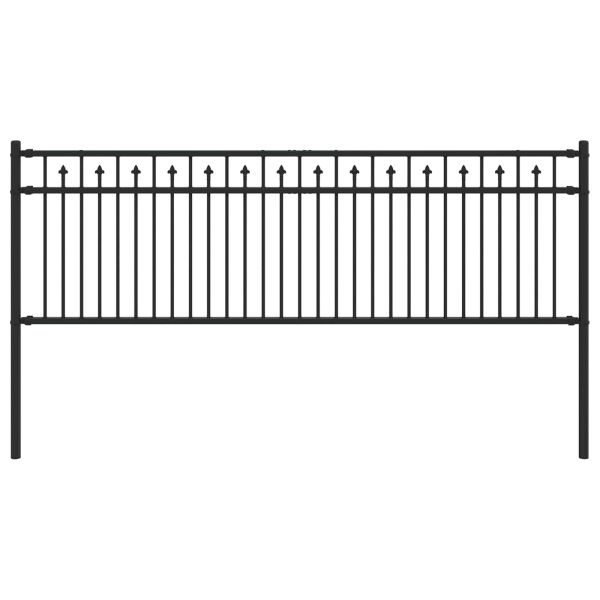 Оградна колче Черно 200 x 110 см Прахово боядисана стомана