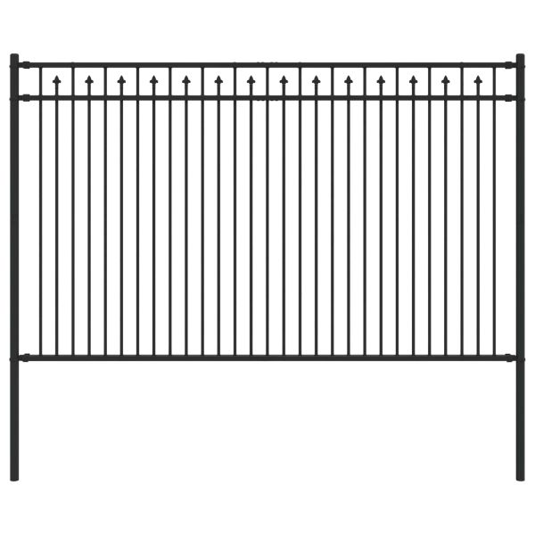 Оградна колче Черно 200 x 166 см Прахово боядисана стомана