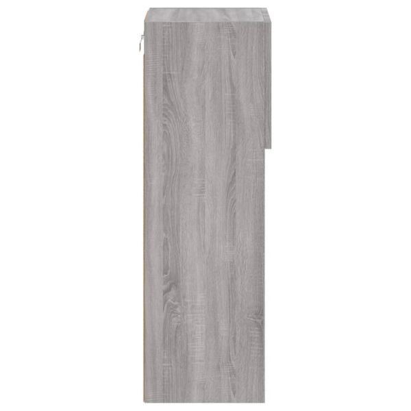 ТВ шкафове с LED осветление, 2 бр, сив сонома, 30,5x30x90 см