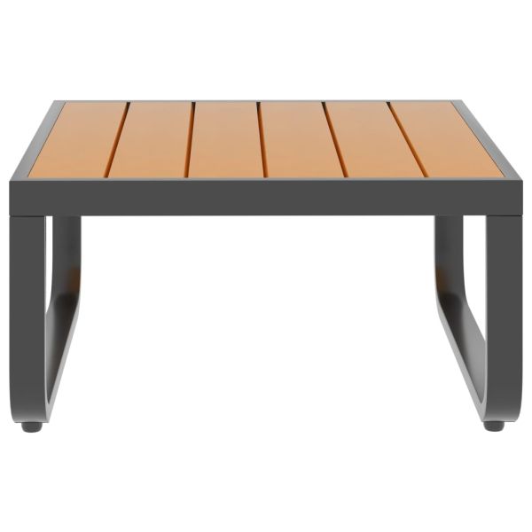 Градински ъглов комплект с възглавници, 4 части, алуминий и WPC