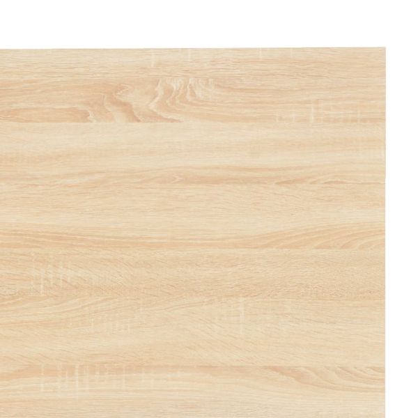 Компютърно бюро, черно и цвят дъб, 120x60x70 см