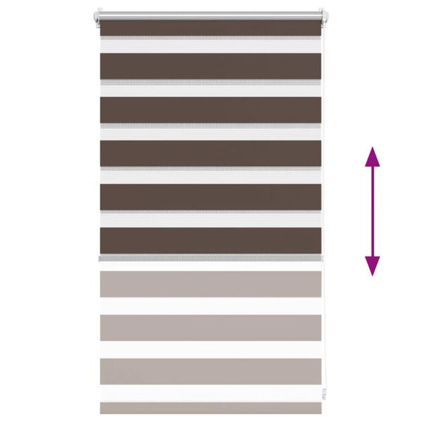 Зебра щора 50,9x100 см Ширина на плата 46,7 см цвят кафе