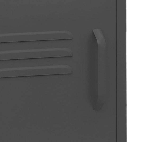 Нощни шкафчета, 2 бр, антрацит, 35х35х51 см, стомана