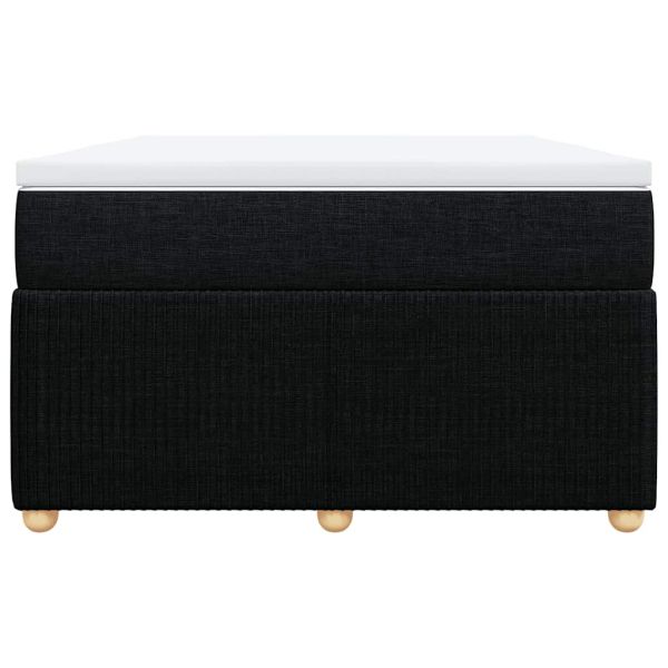 Боксспринг легло с матрак, черно, 120x200 см, плат