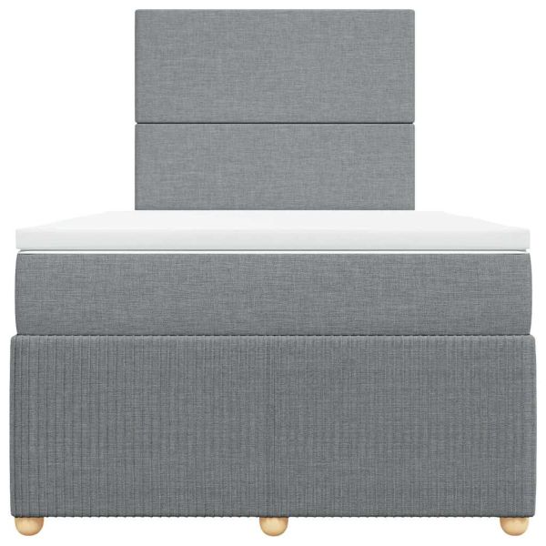 Боксспринг легло с матрак, светлосиво, 120x200 см, плат