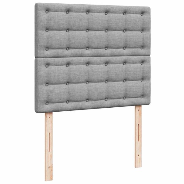 Боксспринг легло с матрак, светлосиво, 120x200 см, плат