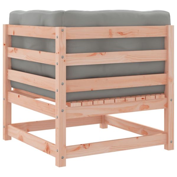 Градински комплект с възглавници, 9 части, дугласка ела масив