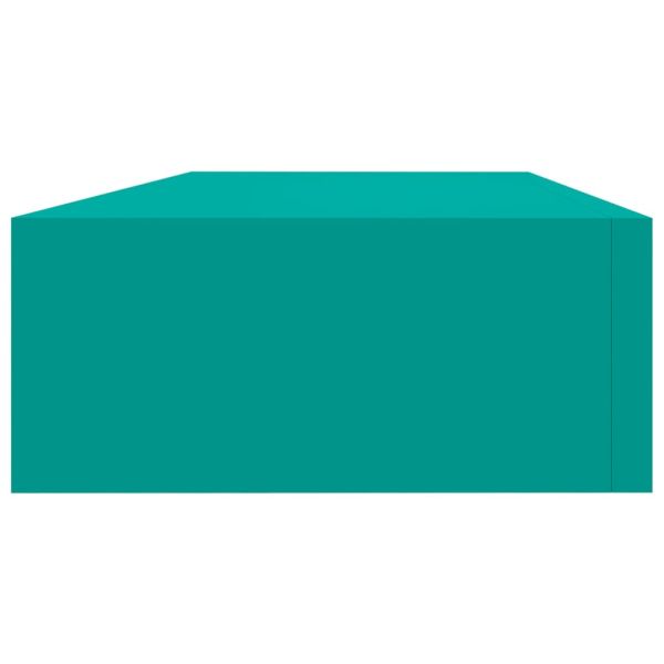 Стенни рафтове с чекмеджета, 2 бр, сини, 60x23,5x10 см, МДФ