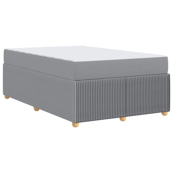 Рамка за легло с матрак Светлосиво 120 x 200 cm текстил