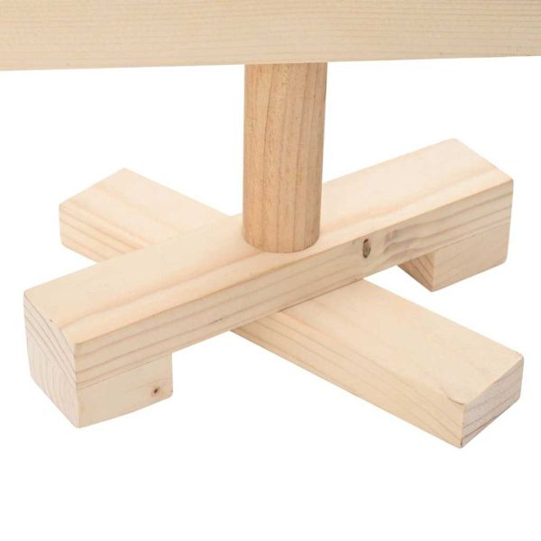 Дървена коледна елха за декорация 60 см масивно чамово дърво