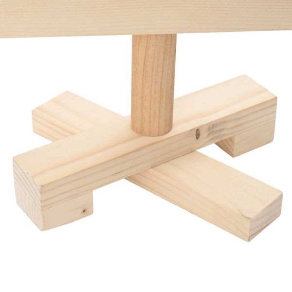 Дървена коледна елха за декорация 90 см масивно чамово дърво