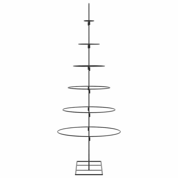 Метална коледна елха за декорация черна 150 см