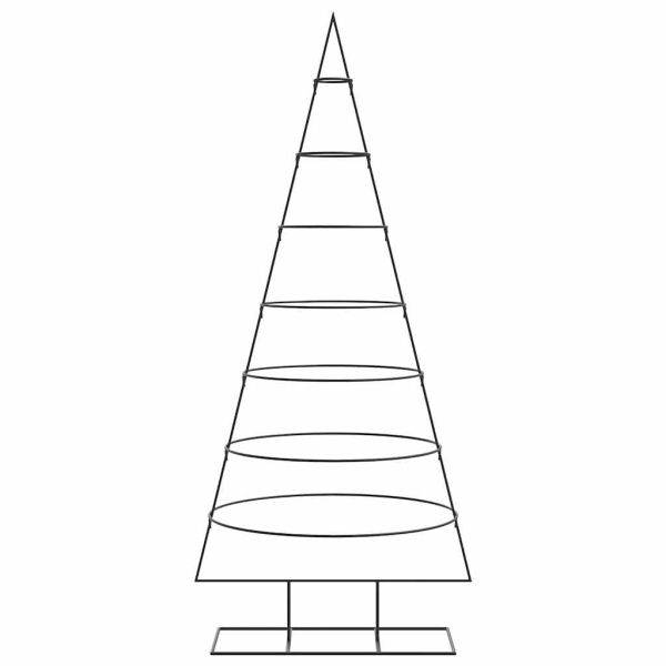 Метална коледна елха за декорация черна 180 см