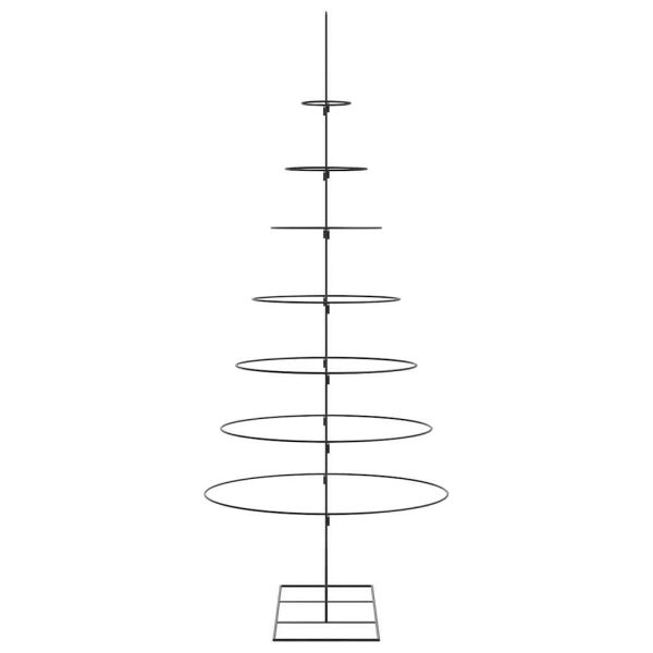 Метална коледна елха за декорация черна 210 см