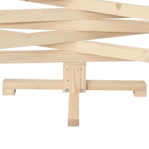 Дървена коледна елха за декорация, 150 см, масивна дървесина, бор