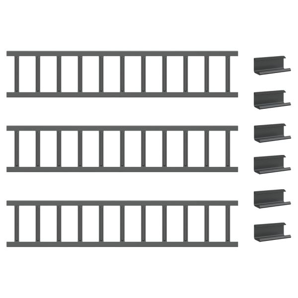 Снегозадържател за покрив Антрацит 300 x 2,5 x 20 см Стомана