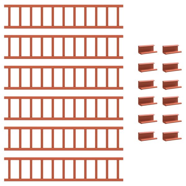 Снегозадържател за покрив Червено 600 x 2,5 x 20 см Стомана