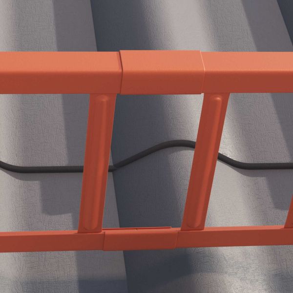 Снегозадържател за покрив Червено 600 x 2,5 x 20 см Стомана