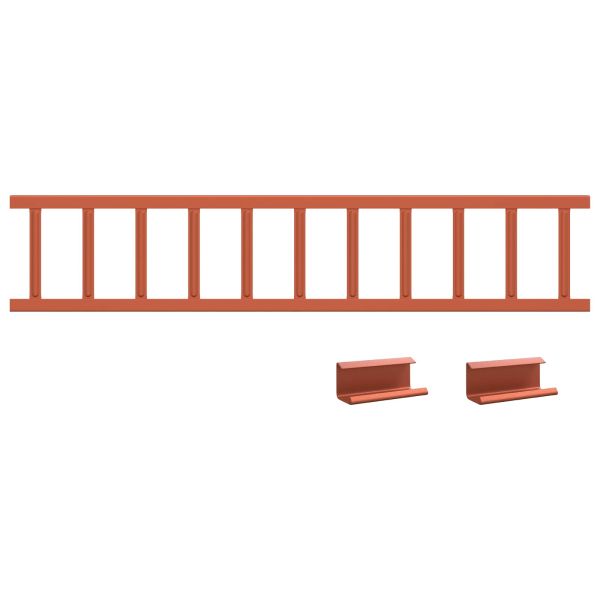 Снегозадържател за покрив Червено 600 x 2,5 x 20 см Стомана