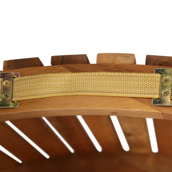 Шезлонг с възглавница, акация масив, тъмносив