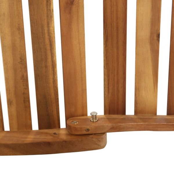 Шезлонг с шалте, акациево дърво масив, кремав