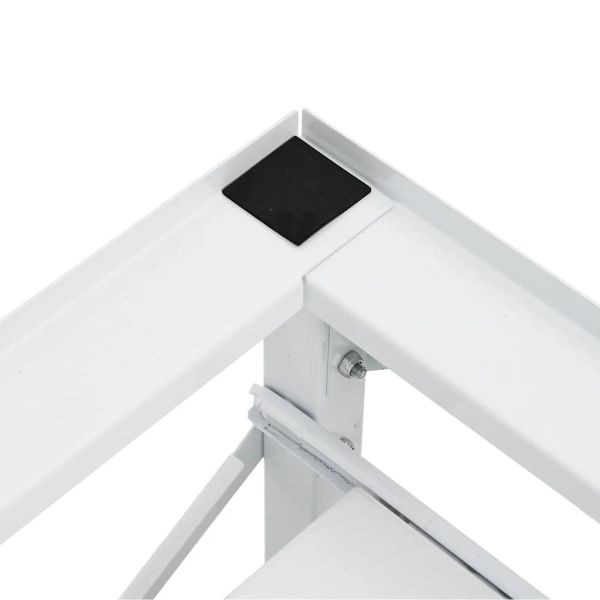 Поставка за пералня с издърпващ се рафт, бяла