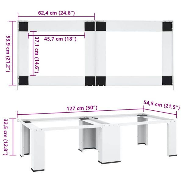 Двойна стойка за пералня и сушилня, бяла