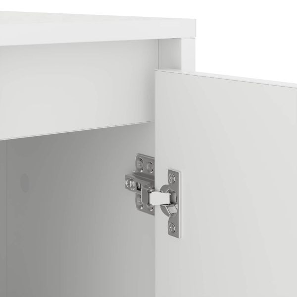 Шкаф за пералня с врата Бяло 87 x 60 x 89 см Инженерно дърво