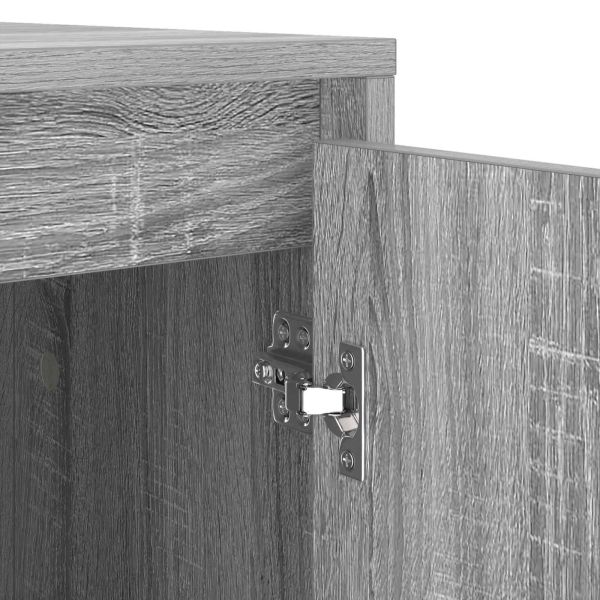 Шкаф за пералня Сив Сонома 87 x 60 x 89 см Инженерно дърво