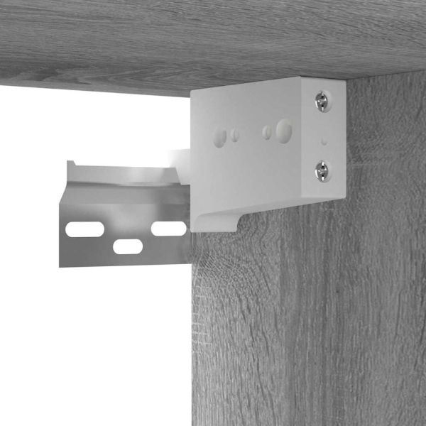 Висящ шкаф, сив сонома, 2 бр, 60x30x30 см, инженерно дърво