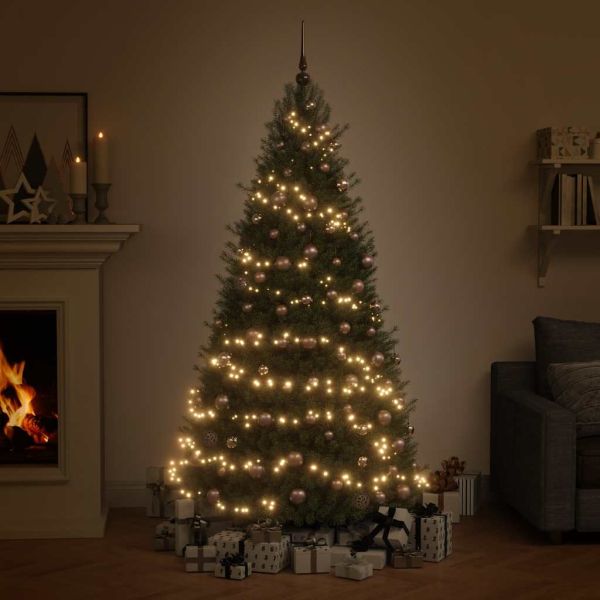 Комплект коледни топки 60 части с връх и 150 LED розово злато