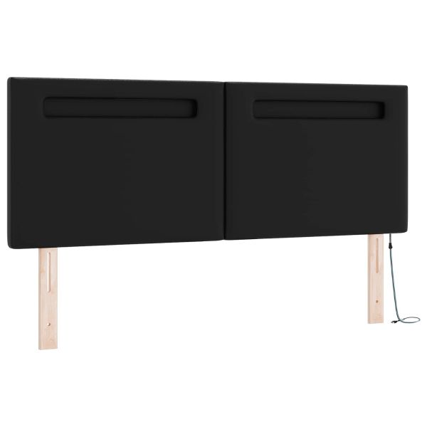 Легло с пружинирана основа Черно 140 x 190 cm Изкуствена