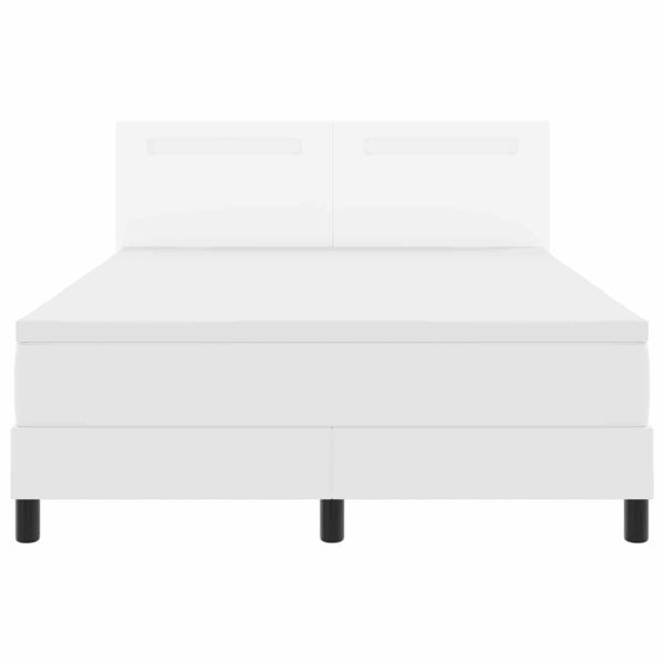 Легло с пружинирана основа Бяло 160 x 200 cm Изкуствена