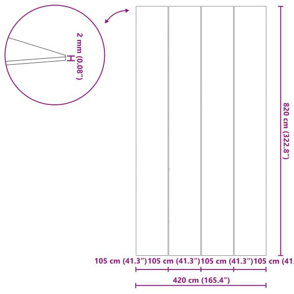 Покривало за дъното на басейна Черно 820 x 420 x 0,1 см